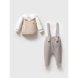 Kız Bebek Triko Süveterli 2'li Pantolon Takım NOY-9344