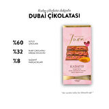 Özel Tasarım Juva Ruby Çikolata ve Kadayıflı Dubai Çikolatası, 100G