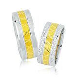 Harem Altın Sarı Beyaz Altın Alyans 3501-3