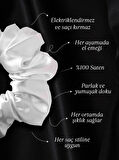2'li Lüks Kadın Saten Toka - İnci Işıltısı – Lastik Model Scrunchie - Anne Kız Kombini