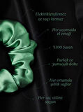 Kadın Saten Toka / L - Pastel Fıstık – Tekli Lüks Lastik Model Scrunchie