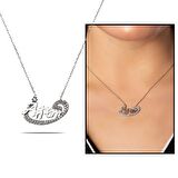 Annem Yazılı 925 Ayar Gümüş Kadın Kolye