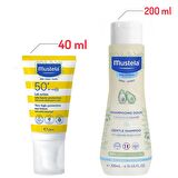 Mustela Gentle Papatya Özlü Şampuan 200 ml + Mustela Tüm Aile İçin Spf 50+ Güneş Losyonu 40 ml