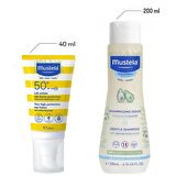 Mustela Gentle Papatya Özlü Şampuan 200 ml + Mustela Tüm Aile İçin Spf 50+ Güneş Losyonu 40 ml