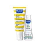 Mustela Lait Solaire SPF 50+ Faktör Çocuk Güneş Koruyucu Losyon 100 ml + Mustela Hydra Bebe 100 ml