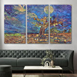 Yaşlı Ağaç ile Sihirli Moderd Manzara Duvar Tablosu-3504