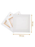 3 Adet 50x50 cm Kare Boş Tuval Tablo
