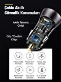 Baseus Super Şarj Led Işıklı Çift USB 60W Araç Şarjı Araç Çakmaklık Şarjı Akıllı Şarj Hızlı Araç Şarj