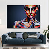 Güzel Kız Portresi Yağlıboya Görünüm Dekoratif Kanvas Duvar Tablosu-3511