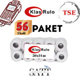 KLAS RULO Yazarkasa Pos Rulosu 56x14 mm 56 Paket 560'li Rulo