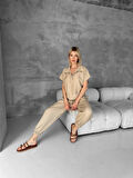 Bluz şalvar takım bej s255841