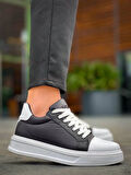 KB-X46 Kuback Siyah Beyaz Yüksek Beyaz Taban Günlük Spor Ayakkabı