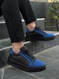 KB-X46 Kuback Siyah Sax Mavi Yüksek Siyah Taban Günlük Spor Ayakkabı