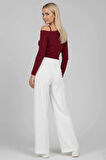Tek Omuz İpli Bluz Bordo t4328