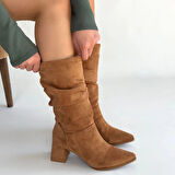 Titen Taba Süet Körüklü Çizme