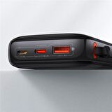Baseus Super Iphone 14 13 12 11 Pro Max 10000 mAh Hızlı Şarj Powerbank Siyah 