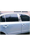 Vw Passat B6 Uyumlu Krom Kapı Direği 6 Parça 2005-2011 Arası Paslanmaz Çelik