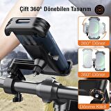 Coofbe 360° Dönen Ayarlanabilir Bisiklet Motosiklet Telefon Tutucu Bebek Arabası Scooter Tutucu 