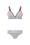 U.S. Polo Assn. Büstiyer Slip Takım Gri
