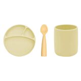 Oioi Porsiyon Tabak+Bardak+Nam Nam Kaşık 3'Lü Set
