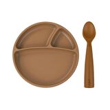 Oioi Vakum Tabanlı Silikon Tabak Ve Nam Nam Kaşık 2'Li Set