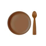 Oioi Basic Silikon Beslenme Seti Tabak&Nam Nam Kaşık