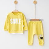 Mini Sempatik Smile Baskılı 2'li Bebek Takımı 157R