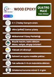 1500 gram Wood Epoxy Quatro Maxi/ Kalın Döküm Şeffaf Epoksi Reçine Sehpa, Masa Için (YENİ)