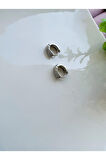 Taşlı Mini Halka Küpe 1cm