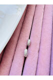 Taşlı Mini Halka Küpe 1cm