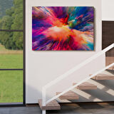 Yaratıcı Renkler Yağlıboya Görünüm Dekoratif Kanvas Duvar Tablosu-3521