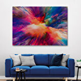 Yaratıcı Renkler Yağlıboya Görünüm Dekoratif Kanvas Duvar Tablosu-3521