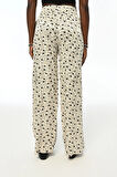 KADIN RAHAT KALIP BELİ LASTİKLİ  JAKARLI PANTOLON