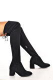 MLT0030-9200 KADIN GÜNLÜK DİZ ÜSTÜ STREÇ ÇİZME/SIYAH/40 