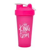 King Of The Gym Shaker 650 ML Ölçekli ve Sızdırmaz Kapaklı Protein Shaker 2'li Set (Pembe+Siyah)