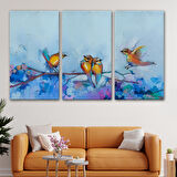 Bahar ve Kuşlar Manzaralı Dekoratif Duvar Tablosu-3529