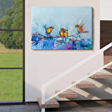 Bahar ve Kuşlar Manzaralı Dekoratif Duvar Tablosu-3529