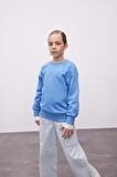 DeFacto Kız Çocuk Relax Fit Bisiklet Yaka Basic Okul Sweatshirt A2797A824AUBE756