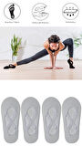 4 Adet Bayan Kaydırmaz Tabanlı Yoga Pilates Fitness Dans ve Spor Çorabı