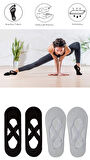 4 Adet Bayan Kaydırmaz Tabanlı Yoga Pilates Fitness Dans ve Spor Çorabı