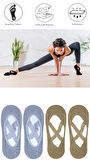 4 Adet Bayan Kaydırmaz Tabanlı Yoga Pilates Fitness Dans ve Spor Çorabı