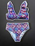 Dantel Datça Yüksek Bel Bikini Takımı