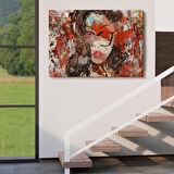 Çağdaş Sanat Kadın portresi Yağlıboya Görünüm Dekoratif Kanvas Duvar Tablosu-3534