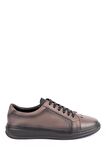 Shoeter-M1512 Hakiki Deri Ortopedik Vizon Sneaker Ayayakkabı