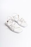 MİA026-1510 Günlük Kadın Beyaz Tatil Sandaleti
