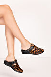 Gondol Ortopedik Deri Leopar Desenli Sabo Terlik yprk.515 - Leopar - 40