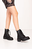 Gondol Kadın Hakiki Deri Günlük Postal Bot wst.2302 - Siyah - 38