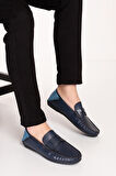 Gondol Erkek Hakiki Deri Hafif Taban Loafer Ayakkabı tx.13023 - Lacivert - 42