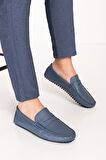 Gondol Erkek Hakiki Deri Hafif Taban Loafer Ayakkabı tx.12503 - Lacivert - 44