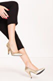 Gondol Hakiki Deri Stiletto-vdt.25 - Dore - 36
